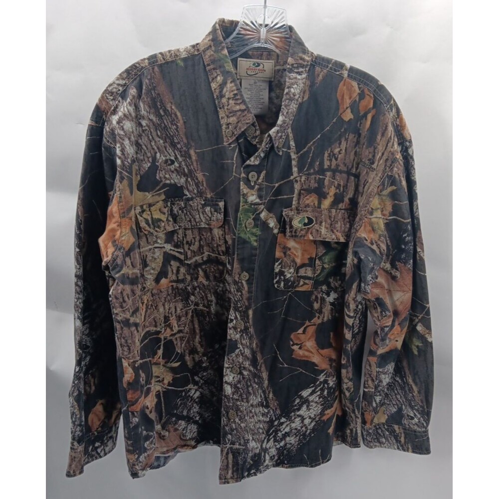 Mossy Oak Men's Camo Shirt Size: L Button Up Long Sleeve